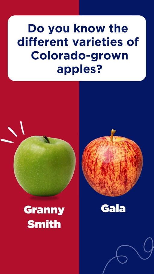 Colorado produce is the 🍎 of our eye! Whether you’re baking pies, snacking on-the-go, or making fresh cider, there’s an apple for everything. Which Colorado-grown apple is your favorite?