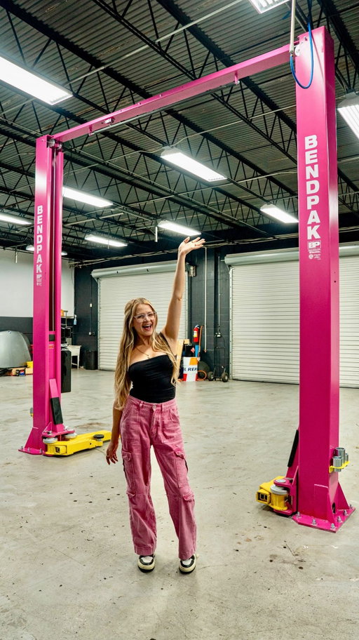 Beginning of the next chapter 🫶 — Got my DREAM ✨pink✨ @bendpak lift 💗!!! And now you can too during their “Lift for a Cure” Campaign ⬇️⬇️⬇️

BendPak is donating 10% of the sale price from every pink lift sold in October to
METAvivor. 

 @metavivor