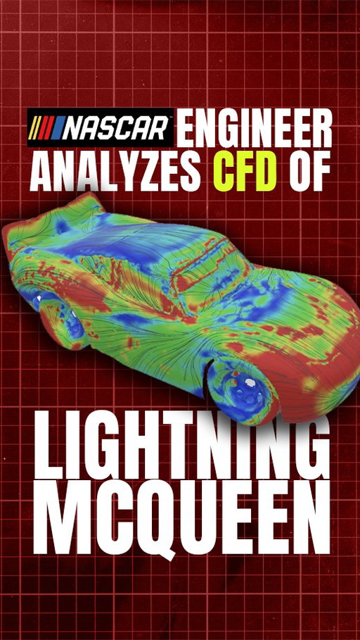 We may have found the true reason Lightning McQueen couldn’t keep up with Jackson Storm 😳

Seth Dillard - Aerodynamics/CFD Engineer for RFK Racing - analyzed a newly released CFD of Lightning McQueen. With his professional analysis, it’s become clearer some of the aerodynamic details that may have helped - or at times hindered - Lightning McQueen’s performance in his journey for 7 Piston Cups.