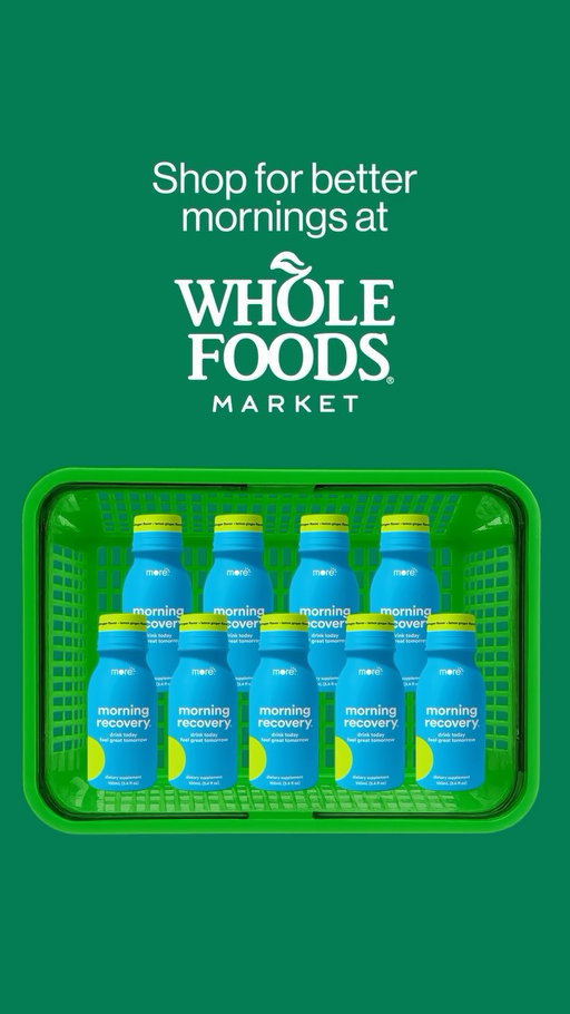 Late nights = clear mornings with Morelabs. Morning Recovery is now stocked at Whole Foods near you. 🛒
#MorningRecovery #MoreLabs #WholeFoodsFinds