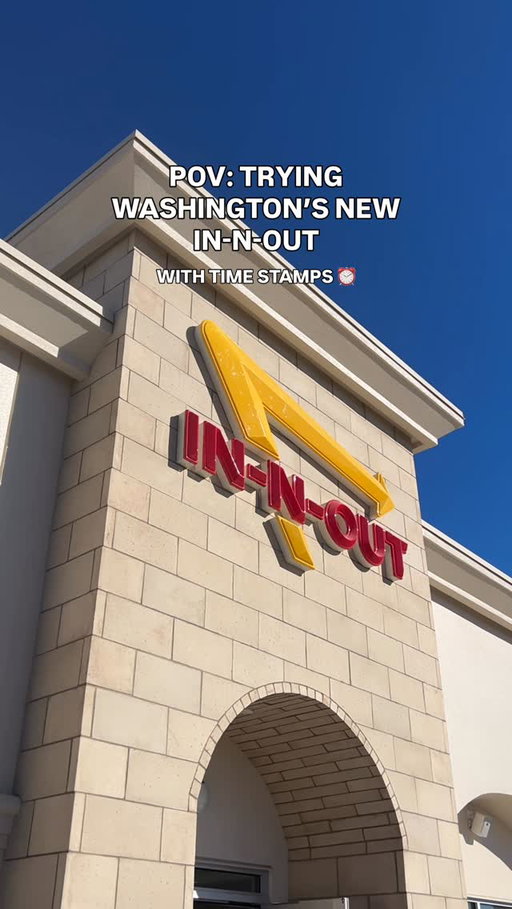 No need to catch flights home to enjoy some In-N-Out ✈️🍔🤣

The first Washington In-N-Out opened in Ridgefield and is the perfect stop on the way from Seattle to Portland 🤩 Growing up in California, In-N-Out has always been one of my favorite inexpensive fast food options. So I am so excited to have one closer to me! 🥳 

We stopped here on a Saturday, driving back to Portland after fall break in Seattle 🚗 The drive through was super busy, but it seemed well controlled/directed. We opted to eat inside, which had a shorter wait. The workers were super friendly! 

We waited outside for around 10 minutes and then it took us around another 10 minutes to place our order. After ordering, we waited another 20 minutes before our food was ready. 🫨 Our total wait time was 40 minutes 😱 which was honestly not too bad considering it was a Saturday! 🫣

My go-to order is a cheeseburger with raw onions and banana peppers on the side😋 It was well worth the wait!! 😆 

Have you been to the new In-N-Out location? 🍔

🏷️ #innout #innoutwashington #ridgefieldwa #innoutburger in-n-out burger • in-n-out washington • ridgefield wa • portland foodie • seattle foodie
