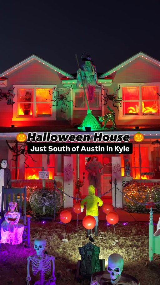 This block of McGarity Street in Kyle’s Plum Creek neighborhood goes all out 👻🎃 every year for Halloween. It’s free to visit with light shows, walking trails & spooky surprises. Visit if you dare now through Halloween 👀

They’ll also do a huge display for Christmas 🏡 @mcgarityholidayfun  @gingerbread_house_in_kyle 

📍282 McGarity Street, Kyle, Texas 78640

#kyletexas #kyletx #halloweenlights #trickortreat #happyhalloween #southaustin