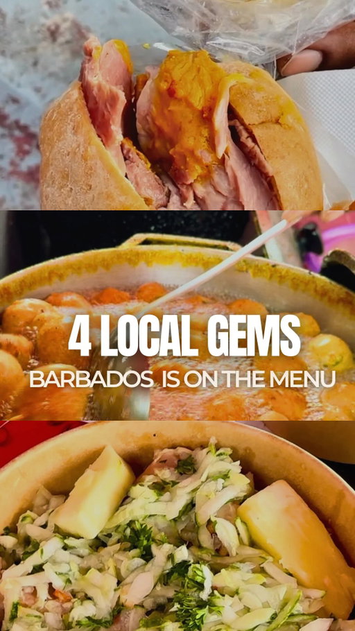 The @foodandrumbarbados festival hosted by @thencfbarbados kicks off from Nov 6th to 9th 🎉🌮🥘🍹 This year we celebrate with the theme “Barbados Is On The Menu,” 

Check out these 4 Local gems where you can get a true taste of 🇧🇧 :

1. Fishcake Boss 📍Middle Street, Bridgetown 

2. The Pink Shop 📍Beckles Road, St Michael 

3. PRC Bakery 📍Speightstown, St Peter 

4. In Duh Pickle 📍Rihanna Drive, St Michael