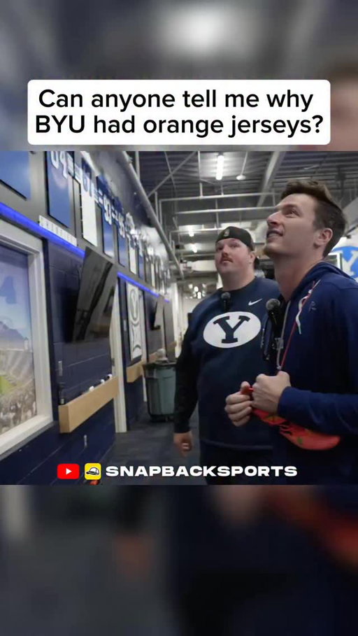 Chat, why did BYU have orange jerseys?? 

@byufootball YouTube video dropping later this week - Link in Bio