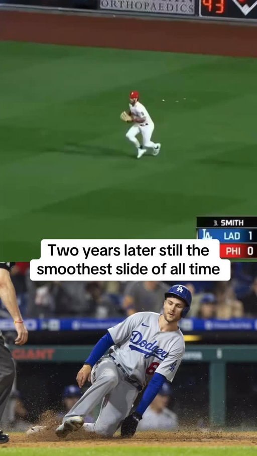 Who has a better slide than Trea Turner? #dodgers #losangeles #baseball #mlb
