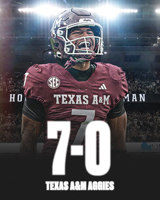 The ONLY undefeated team in the SEC: @aggiefootball 🔥