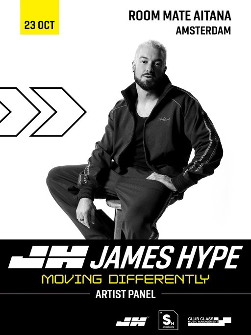 Times for the Moving Differently panel this Thursday. We look forward to seeing you at Room Mate Aitana! 🤫 First guests to arrive will receive a special gift 😉

#jameshype #stereohype #ade #amsterdam