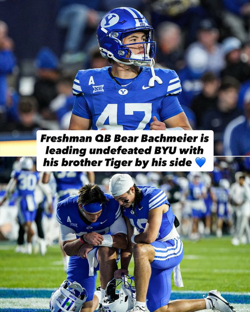 Bear Bachmeier talks about his brotherhood with Tiger Bachmeier as BYU stays undefeated 👏

(via @byufootball)