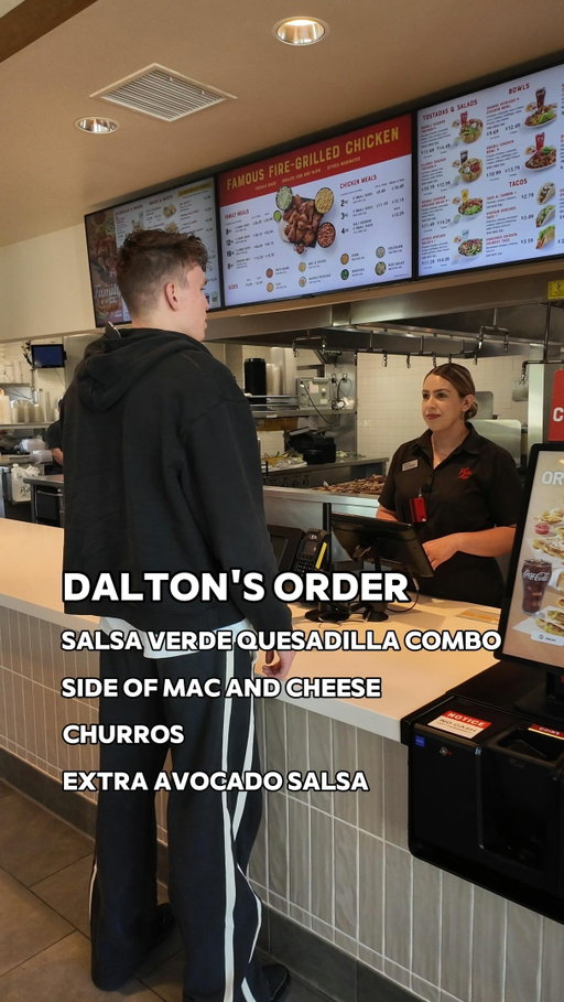 @daltonknecht ’s post-practice order = 🔥 🍗

🧀🥤 Salsa Verde Quesadilla Combo
🥣 Mac & Cheese
🤤 Churros
🥑 Extra Avo Salsa

Who’s matching this meal? 👀