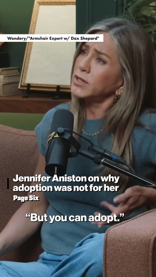Jennifer Aniston wasn't afraid to get honest about why adoption is not for her 🎥: Armchair Expert