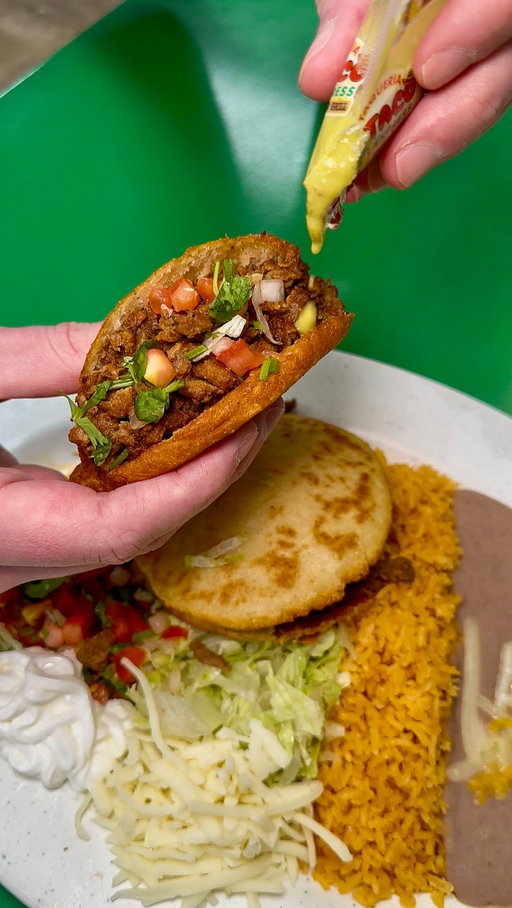 HOLE IN THE WALL MEXICAN FOOD ⭐️ Think quick, authentic Mexican bites like stuffed gorditas and sopes + a huge lineup of Mexican desserts and agua frescas! 

@taqueria_tacoexpress makes all of their food from scratch, really good mangonadas, and you have to get their sopes - they are big ✨

📍 Taqueria Taco Express | 5700 S Collins St Suite 100, Arlington, TX 76018 (multiple locations) 

#dallasfood #mexican #mexicanfood #tacos #dallas #dallasfoodie #dallasrestaurants #texas #dfw #dallaseats