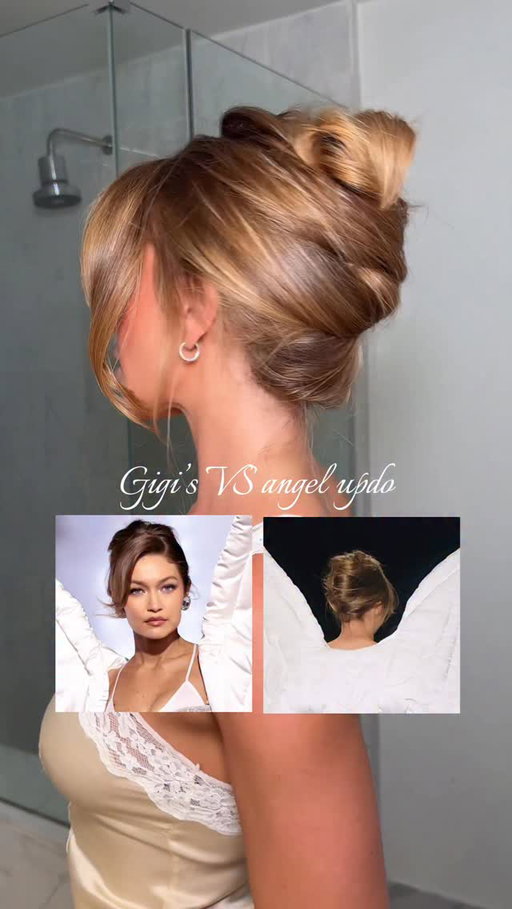 @victoriassecret @gigihadid inspired French twist 🪽

Products: @colorwowhair Texas hold em hairspray + @langehair glamwave