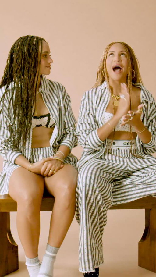 My real one? You are looking at her, she’s right beside me. The only thing that supports me more than my bestie is my @aerie bra, duh! #AerieReal #AeriePartner
