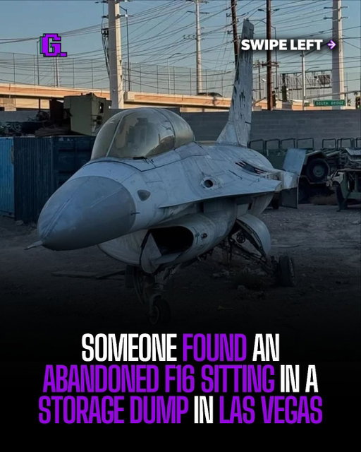 A man found an abandoned and dismantled F-16B fighter jet sitting in a storage dump in Las Vegas. An F16 currently sells for $25-$70 million👀

#f16 #jet #trending #explore