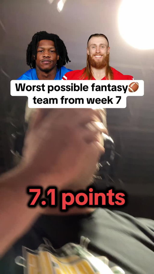 The worst possible fantasy football team in week 7 ❌🏈 #fantasyfootball #nflfantasy #nflfantasyfootball