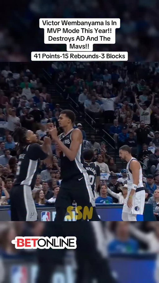 Victor Wembanyama Is In MVP Mode This Year!! Destroys AD And The Mavs!! Drops 40 Points And 15 Rebounds In First Game!!
@betonline_ag 

#victorwembanyama #wemby #nba #sanantoniospurs #mvp #hooper #buckets #nbabasketball #spurs #alien #explore #explorepage