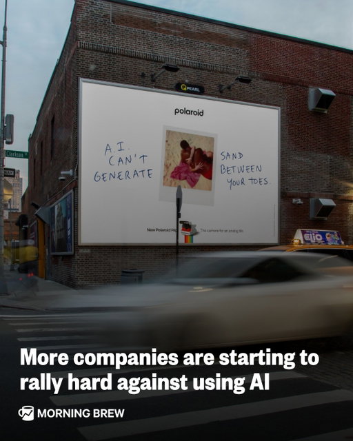 In a plot twist worthy of 2025, major brands are ditching AI and leaning into the "keep it real" movement.⁣
⁣
Heineken, Aerie, Polaroid, and even Cadbury are riding the anti-AI wave, mocking Big Tech and positioning human-made creativity as the ultimate authenticity flex. Polaroid's posters around NYC threw shade at Apple and Google ("AI can't generate sand between your toes"), while Aerie's promise to use only real people in ads became its most-liked Instagram post of the year.⁣
⁣
But this isn't just brand theater, it's consumer psychology. Half of Americans now say they're more concerned than excited about AI's growing presence, according to Pew. Ads made with AI tools like Sora and Midjourney just lack a certain soul-like quality to them.⁣
⁣
For now, the analog aesthetic is still winning over the masses. As Polaroid's creative director put it, "There's always something in our nature ... that layer of imperfection that makes us human and beautifully imperfect."⁣
⁣
📸: Polaroid