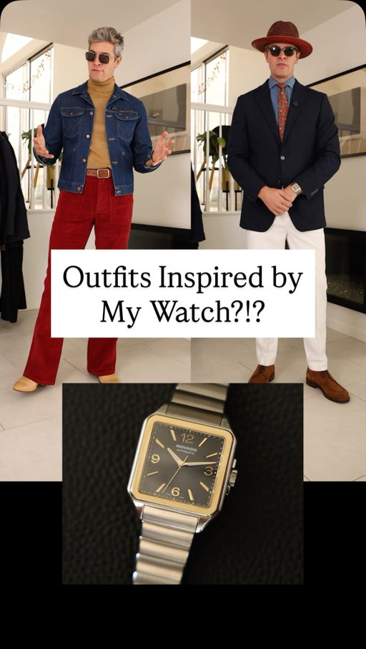The @movado Heritage 1917 is one sexy piece. Which look do you think complements the watch best?! #MovadoPartner