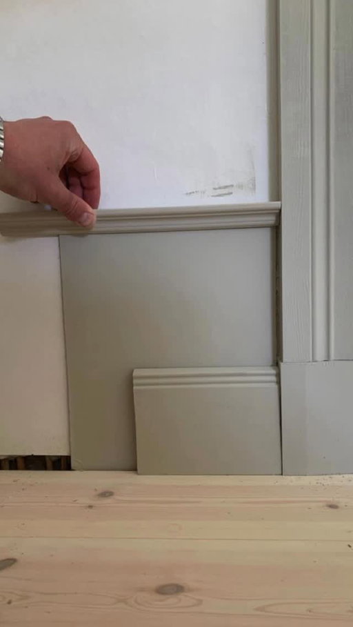 Seriously so obsessed with this baseboard and trim hack! Have you ever tried this? #diy #diyhack