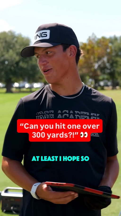 We challenged one of the top high school golfers @imgagolf to call their carry! Is Jack sandbagging us?! 👀
