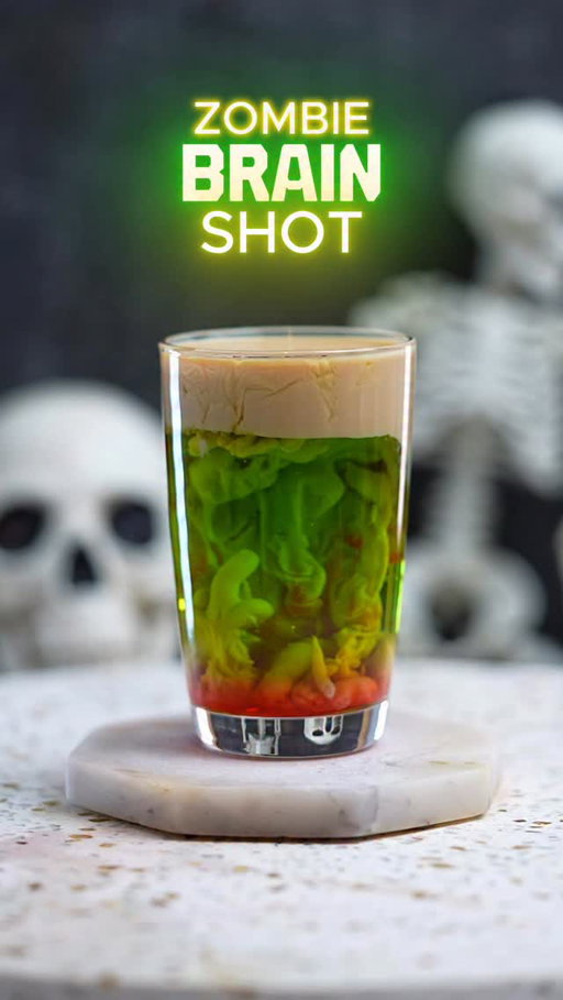 ✨ Comment “BOOK” and get 50% OFF my first exclusive 246 Cocktail Recipe Book! 📚🍸

Grab your copy before the promotion ends! ⏳🔥

Zombie Brain Shot, another spooky Halloween shot that looks creepy but tastes amazing! It’s fun and easy to make!

Ingredients:
• 1 oz Peach Schnapps 🍑
• ½ oz Melon Liqueur
• 1 oz Baileys Irish Cream 🥃
• A few drops of Grenadine 🩸

#HalloweenCocktails #auvodka #SpookySips #FallFlavors #HalloweenVibes #EverydayCocktail #PumpkinEverything #TrickOrTreat #FallDrinks #beetlejuice #strawberry 
#alcohol #bar #bartender #bartenderlife #cocktailrecipe #cheers #cocktail #cocktailart #cocktailbar