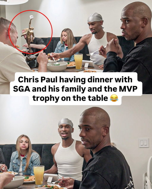 So cool to see Chris Paul having dinner with SGA and his family with his MVP trophy on the table 🥹

SGA has described Chris Paul as a big brother, mentor, and friend in the past ❤️

Starting 5 Season 2 is now playing only on Netflix!

#NBA #ChrisPaul #OKCThunder #ShaiGilgeousAlexander