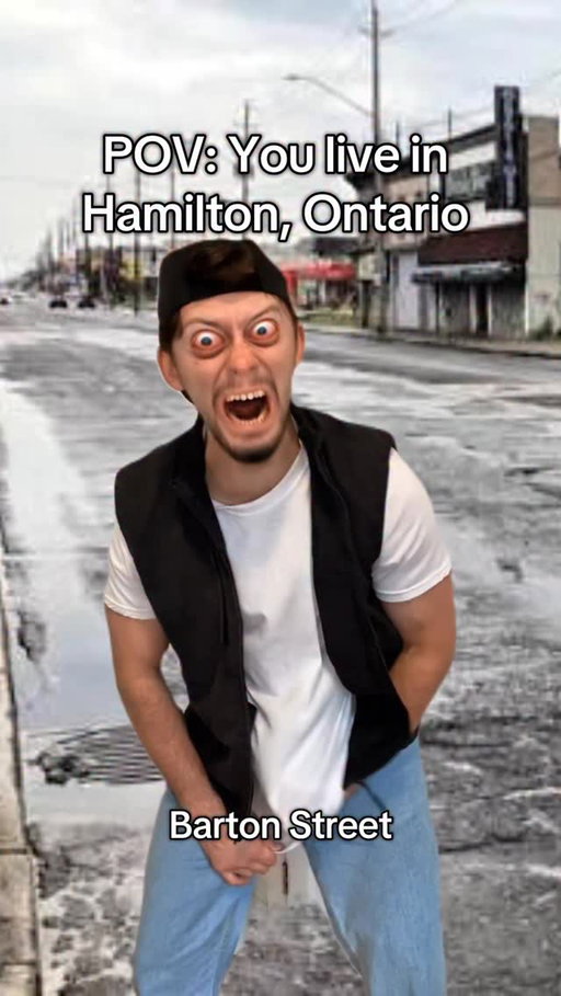 Hamilton, Ontario is a city with a  skyline of smokestacks,  construction cranes and people jumping off both. Downtown smells like burnt Nickles, Barton Street is on their 6th apocalypse and McMaster students are popping study pills to distance themselves from the existential dread of being $75k in debt for a communications degree. 

#hamilton #ontario #hamiltonontario #trend #canada #funnyreels