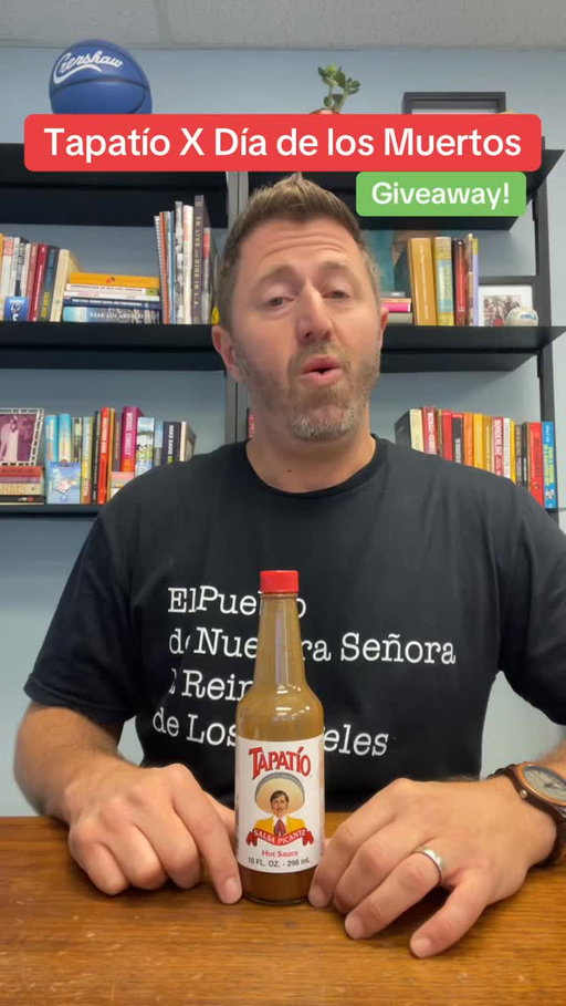 Tapatío is an Enduring part of L.A. heritage and knows that there are few traditions as important as Dia de los Muertos. Now @tapatiohotsauce is creating a new tradition with its Salsa Verde - and they’re having a Día de Los Muertos giveaway. All you need to do is tag @tapatiohotsauce 
and comment: Día de los Muertos to win. Limited to U.S. only. Let’s get into it! #Tapatio #LAInAMinute #LosAngeles#Inverted