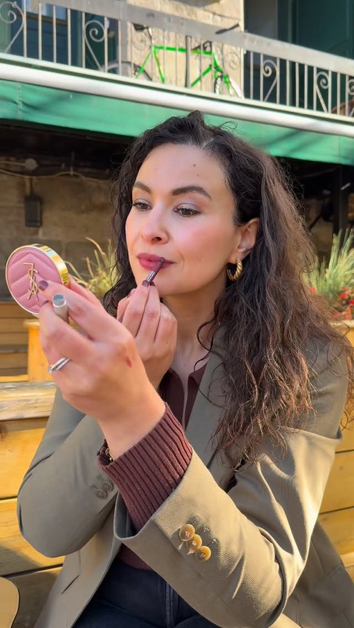 Go-to fall beauty essentials @diorbeauty Beige Mitzah @pradabeauty Ember eyeliner @violette_fr Bisou Balm in Bonbon Myrtille and @watierofficial lip liner in Porto What are some of your fall beauty essentials? #mtl #mtljetaime #mtlfashionbloggers #mtlbeauty #mtlbeautyblogger #canada🇨🇦 #canadianbeautyblogger