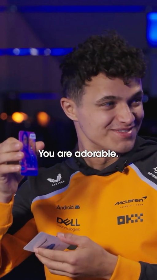 Raise your hand if you also want a disco ball helmet...

The @McLaren Formula 1 Team Drivers, @Lando Norris and @OscarPiastri, are ripping custom trading card packs and pulled out a few Career Highlight cards!

Reminisce with them as they relive some of their best racing memories, powered by Agentforce, at the link in our bio.