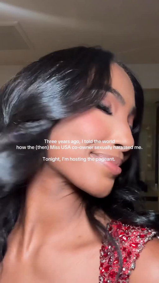 In 2021, the then co-owner of Miss USA DM’d me and invited me to his hotel suite to “see the view”. I declined. 

He later found a reason to be alone with me in my hotel room, where he was physically inappropriate. 

He was removed, I went public with my experience, tried to move on, and distanced myself from the organization. 

Last night, I returned to host Miss Teen USA. 

I am not a victim, I’m a victor.