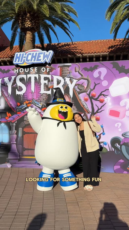 Save this for a FREE, immersive experience with @hichewusa Step into HI-CHEW’s House of Mystery to sample the new Mystery Mix flavors, play the interactive quest, and score exclusive giveaways and merch.

This weekend only Oct 24–26, Irvine Spectrum, near Dave & Buster’s. 10am–10pm (Fri & Sat) | 10am–9pm (Sun)

Don’t forget to say hi to my new friend, Chewbie! 🍬#chewcrew #hichew #freeactivities #oc #irvine #popup