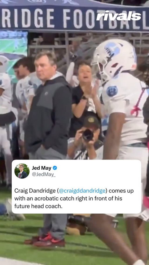Cambridge (GA) Craig Dandridge making PLAYS in front of his future head coach🤯

Dandridge is a 4-star Georgia commit.

(via JedMay/x)