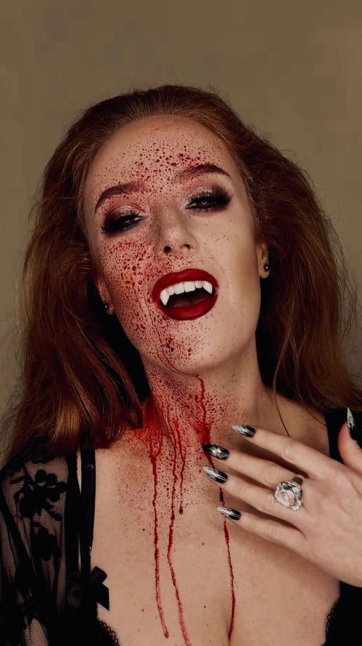 Baby I’m a gangster too and it takes two to tango… 

⚠️ Fake blood ⚠️ 

#halloween #halloweenmakeup #makeuptransition #halloweentransition #badvibe #instagood #vampire #mua #halloween2025