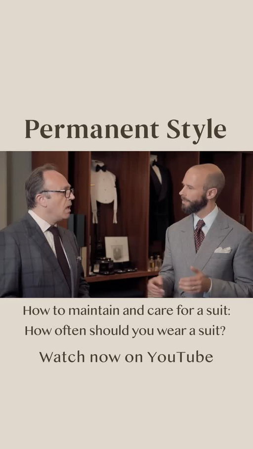In this video, Simon and Anthony Rowland (from @henrypooleco) discuss the importance of allowing your suit to air before each wear. ⁠
⁠
Clip from "How to maintain and care for your suit - at Henry Poole on Savile Row"⁠
⁠
To watch the full video, head over to the PS YouTube channel ⁠
⁠
⁠
#permanentstyle #bespoke #menswear