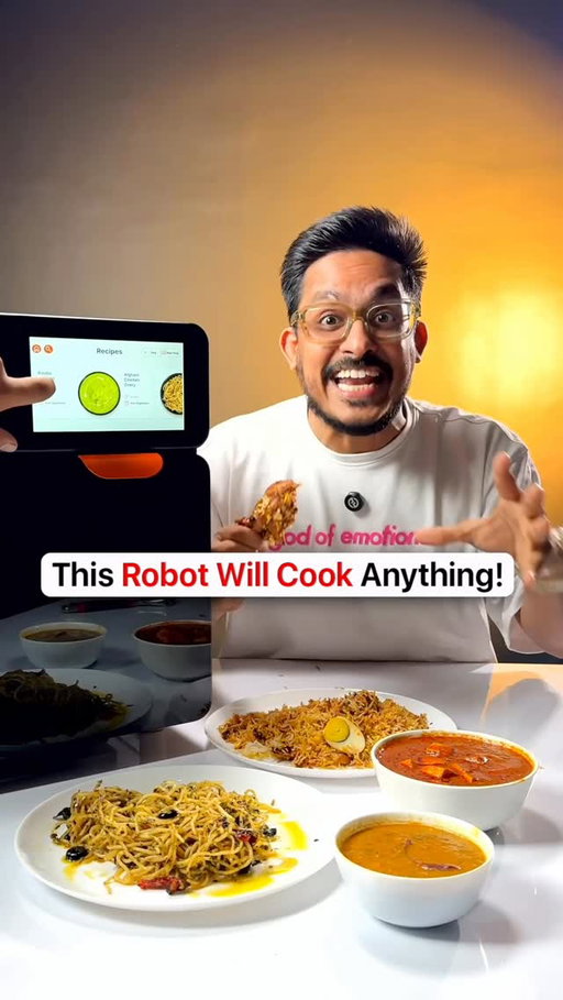The all in one cooking robot is finally here for all the lazy foodies out there! 🤭
.
.
.
.
Cooking robot, easy food maker, kitchen gadgets, amazon finds 2025, easy snacks maker, automatic food maker, Biryani maker, Nosh cooking robot, automated cookng robot