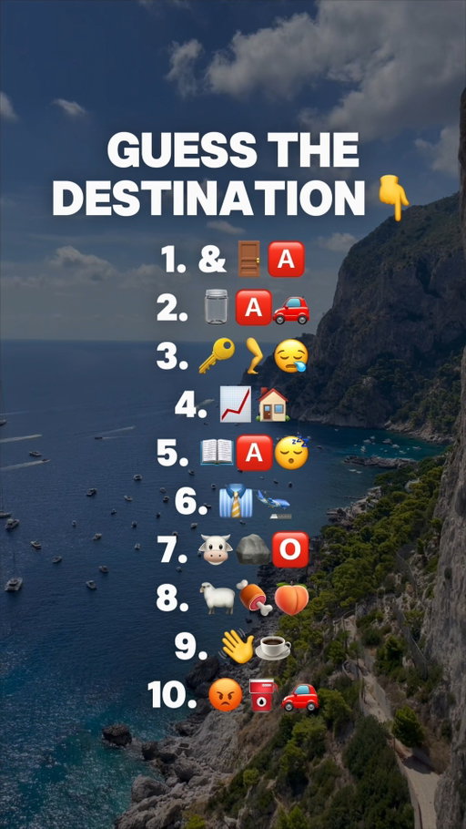 Can you guess the destination from the emojis? 🌍

Drop your answers below and tell us how many you got right 👇✨
