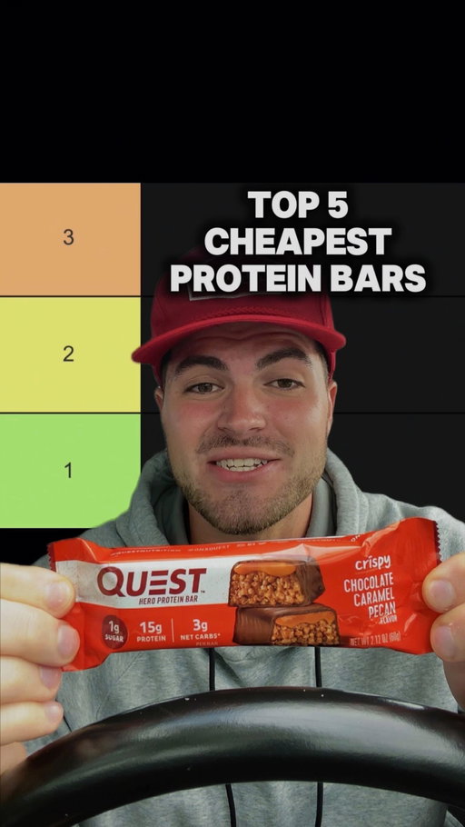 Top 5️⃣ CHEAPEST Protein Bars to Purchase

🤑 $ave Dat Money - Let me know in the comments if you have even cheaper options

1️⃣ $1.24 per Protein Bar @officialpureprotein 
2️⃣ $1.58 per Protein Bar @jimmybars 
3️⃣ $1.67 per Protein Bar @cliffbarcompany 
4️⃣ $2.00 per Protein Bar @nugonutrition 
5️⃣ $2.00 per Protein Bar @questnutrition 

✅ FOLLOW to help find the TOP Protein Bar
& as always…
Stay NATTY, my NEIGHBORS 🫡🏡

#proteinbar #proteinbars #proteinsnack #proteinpacked #proteinbarreview #cheap