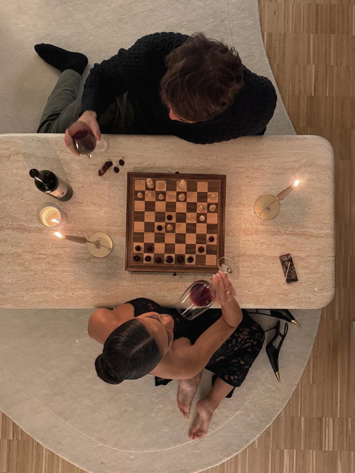 somewhere between checkmate and heartmate 🖤 #datenight #couple