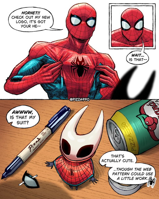 Spider siblings twinning 

I used my earlier drawings as references for this one :D

#spiderman #silksong #hollowknightsilksong #halloween