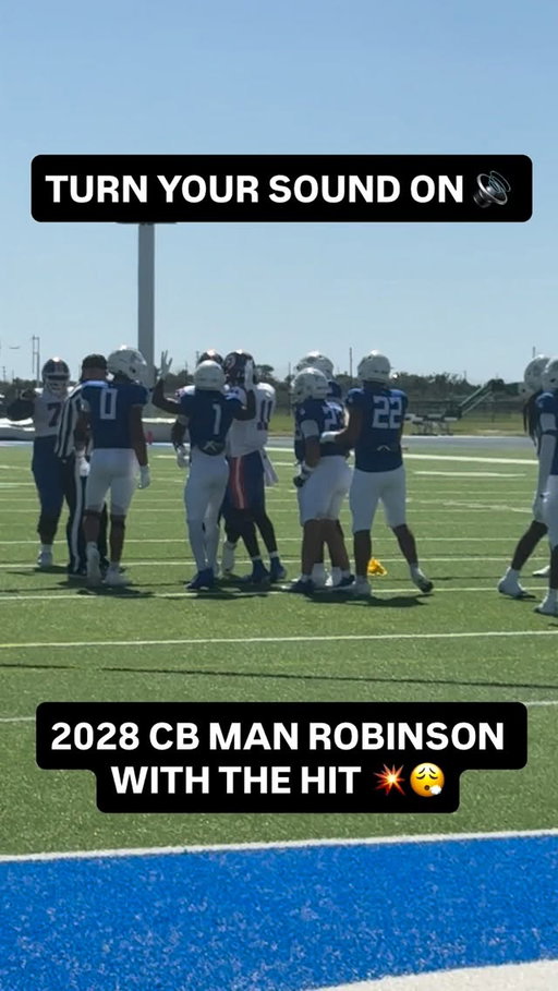 @imgafootball 2028 cornerback @midrange_man with the big hit 🔥 💥 😮‍💨