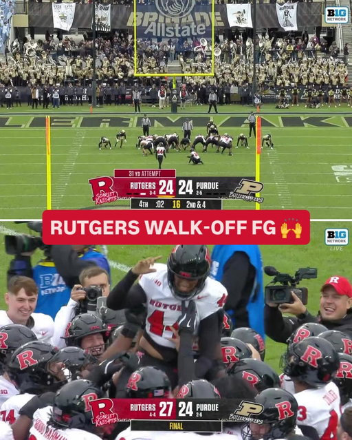 Jai Patel powers @rfootball to their first B1G win of 2025 in walk-off fashion 🔥