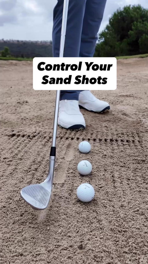 Most golfers can get out of the sand but can’t control what happens next.

It’s all about your entry point — how close you hit behind the ball changes the flight, spin, and rollout.
Experiment with it and learn how to control your bunker shots like the pros.
