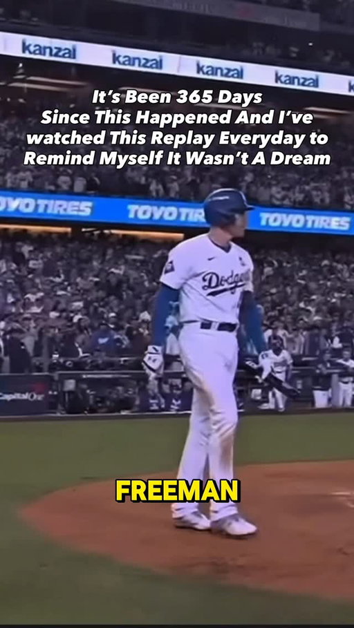 The anniversary of Freddie Freeman’s legendary homerun in Game 1 of the 2024 World Series and I watch the replay every day as a reminder that it wasn’t a dream. 🥹 Go Dodgers. Like, comment or share this with a Dodgers Fan! ✌️💙🤍🏟️⚾️ #dodgers #losangeles #dodgerstadium #freddiefreeman #mlb