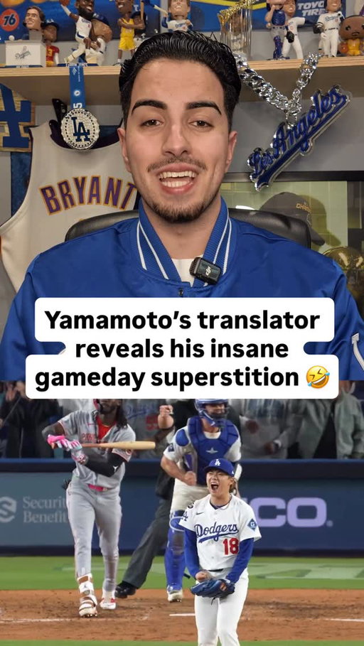 Yoshinobu Yamamoto’s interpreter, Yoshihiro Sonoda, has been wearing the same pair of boxers whenever Yamamoto pitches for the Dodgers 🤣

Sonoda also was close to quitting after just a few days into translating for the Dodgers last season 😳

Shot by Noel Sanchez, @noisebynoel 🔥

#losangeles #dodgers #trendingreels #dodgerstadium #mlb #japan #story