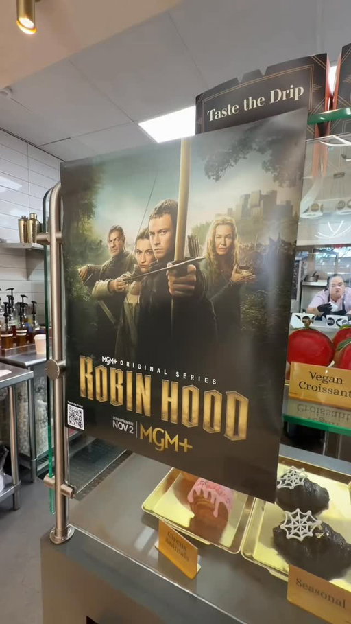 #MGMPlusPartner Free coffee hits harder than a bow arrow 🏹!! Who would YOU surprise with free coffee? Tag Them and don’t forget to subscribe & watch Robin Hood on @mgmplus #RobinHood #APourForThePeople