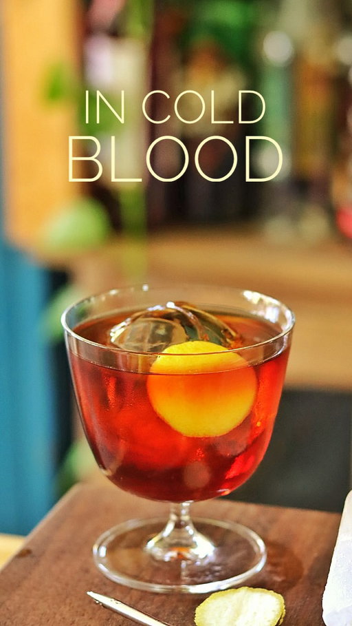 IN COLD BLOOD
1 oz Rye
1 oz Cynar
1 oz sweet vermouth 
Flakey Salt and a thick lemon disc

This cocktail is from @huntandalpine @andrewmvolk and it is one I have been posting since we started posting content. It’s simple but hits the spot. For this time of year it doesn’t get much better. If you are scared of Negronis, try this instead. Shout out to New England, we rule.