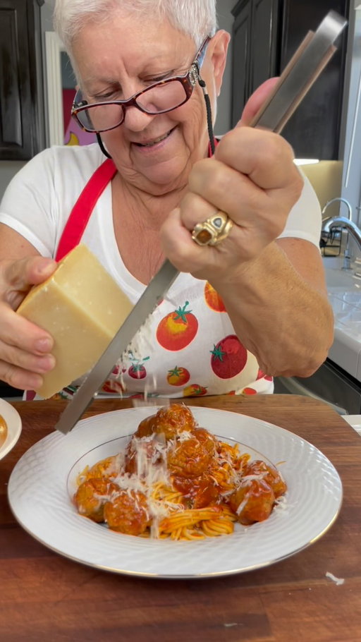 Spaghetti meatballs

When Mama doesn’t feel like rolling her own meatballs (yes, it happens once in a blue moon 😅), she reaches for Rosina Meatballs @rosinafoodproducts 
And trust me, they never disappoint! 💯✨

Juicy, tender, and bursting with flavor, they taste just like homemade. The perfect pairing for Mama’s fresh spaghetti made from scratch 🍝 The aroma alone fills the kitchen with warmth and laughter, bringing back memories of those long Sunday dinners at Nonna’s table.

We let them simmer in her rich marinara sauce until everything is perfectly coated… and before you know it, everyone’s gathered around with heaping plates and happy hearts ❤️🇮🇹

Because whether they’re homemade or Rosina, it’s always about good food, good company, and a whole lotta love ❤️✨ And yes… they’re officially Nonna approved! 👵
Find Rosina meatballs in the frozen section of your favorite grocery store 🥰
#TellMeYoureItalian 
#RosinaMeatballs 
#NonnaApproved