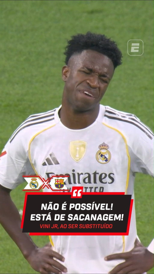 Vini Jr revoltado por ser substituído por Xabi Alonso! Camisa 7 deu vaga a Rodrygo em Real Madrid x Barcelona. 

👉 Assista a Real Madrid x Barcelona, AO VIVO no #DisneyPlus Premium!

#RealMadrid #Barcelona #FutebolnaESPN #Futebol #LALIGAnaESPN