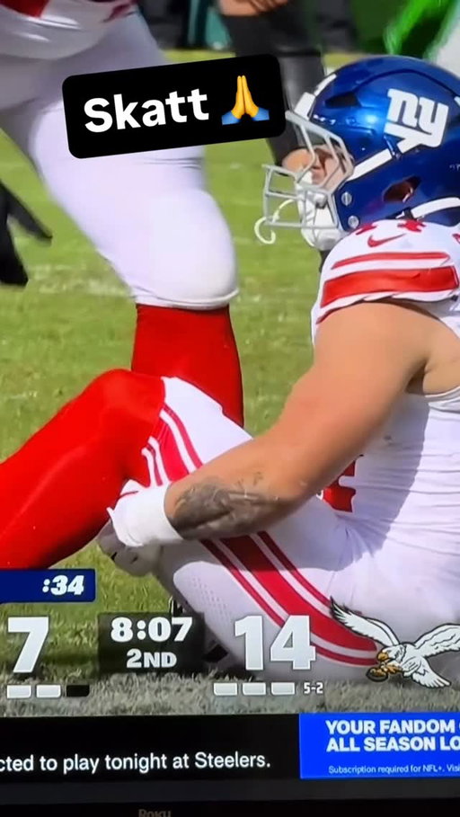 Cam Skattebo 😢 #camskattebo #giants